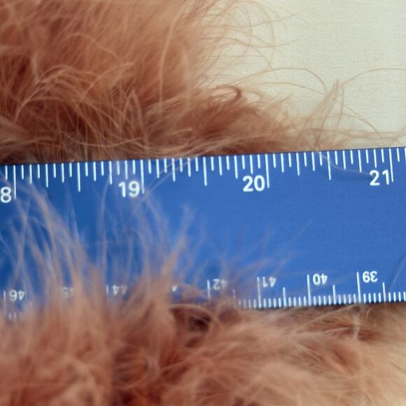 Hot & Delicious LARGE Apricot Dusty Pink Feather Vest Festival Western - Picture 8 of 9